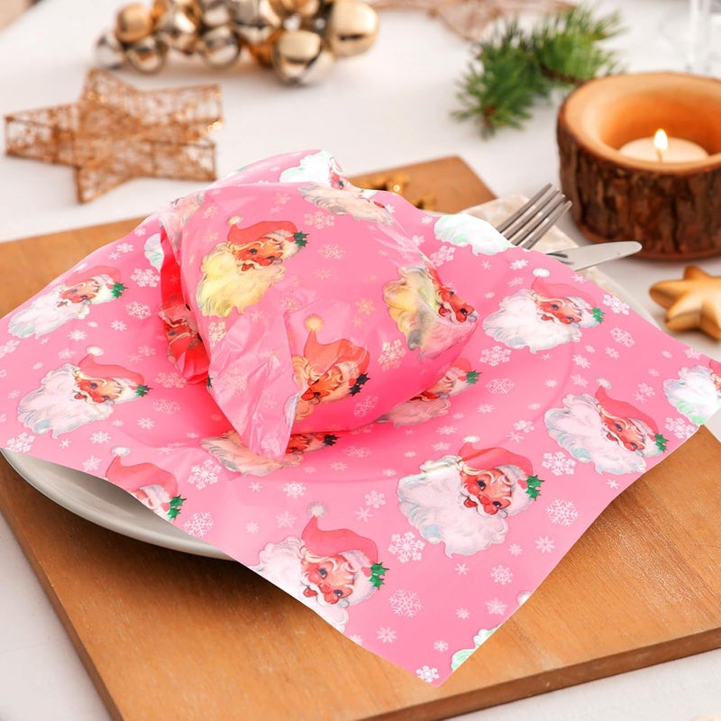 Welpurch 150pcs Pink Santa Deli Paper, 9.8 x 8.3in Greaseproof Food Deli Paper Sheets for Xmas Home Kitchen (Pink) - Image 5